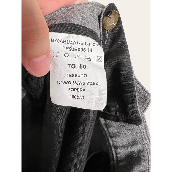 Eleventy Gray Wool Pleated Front Straight Leg Trouser Dress Work Pants Size 36US - Picture 6 of 8